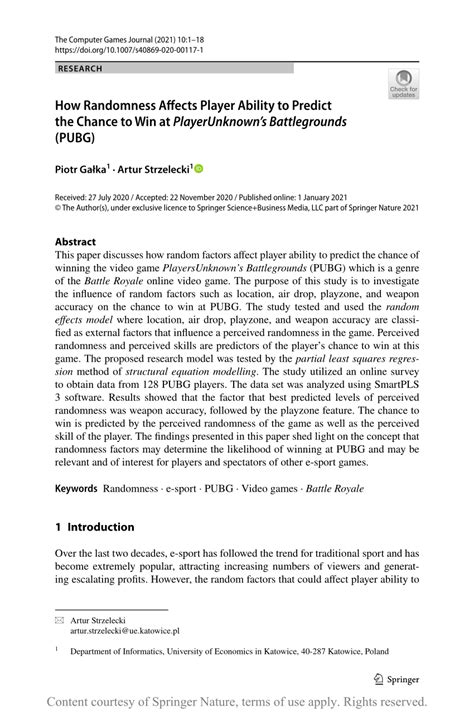 How Randomness Affects Player Ability to Predict the Chance.